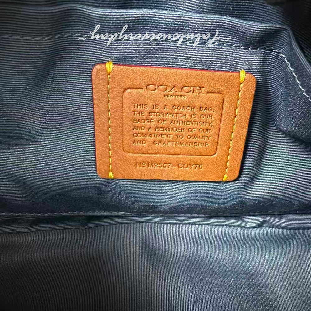 Coach Teri Shoulder Bag In Loved Denim With Charms Gold/Light Indigo CDY76 NWT - Picture 9 of 10